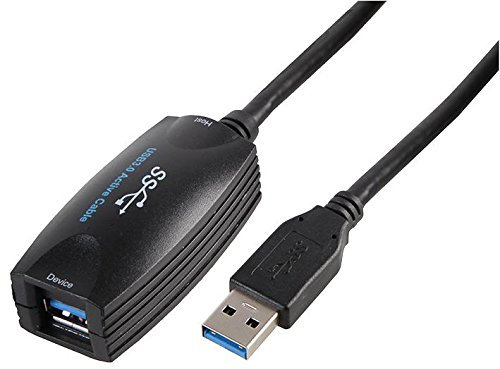 PROSIGNAL PSG90934 USB 3.0 Aktives Repeaterkabel, 3 m, Schwarz, Typ A auf Typ A, 5 Gbps, 9-polig, für Computer, Laptop, Tablet & externe Speichermedien