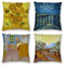 HOSTECCO Vincent Van Gogh 4er Set Dekorative Kissenbezüge Abstrakte Muster Dekorative Kissenbezüge 40 x 40 cm