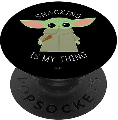 Star Wars The Mandalorian Grogu Snacking is My Thing Cute PopSockets Klebender PopGrip