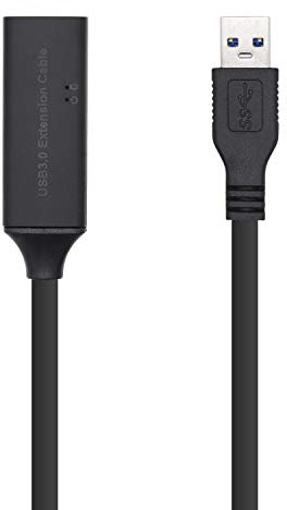 Cable alargador aisens usb 3.1 gen 1 usb tipo-a macho a usb tipo-a hembra 10m negro A105-0408