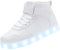 APTESOL Kinder LED Schuhe High-Top Licht Blinkt Sneaker USB Aufladen Shoes für Jungen und Mädchen [Weiß, EU34]