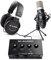 Professional studio recording bundle - M-Audio M-Track Duo USB Audio Interface & Marantz Pro MPM-1000 Condenser Microphone & HDH40 Studio Headphones