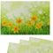 matches21 - Set di 4 Sottopiatti Tovaglietta Americana in Tessuto con Campane Pasquali, Motivo Prato, Primavera, Giallo, Verde, 45 x 30 cm