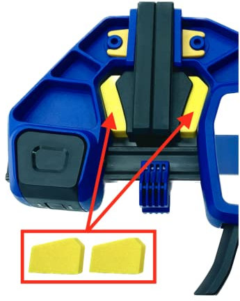 2-Piece Yellow Clamp Spacer for Perfect Jaw Alignment with Irwin XP Quick Grip Clamps