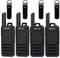 Retevis RB639P Walkie Talkies for Adults, Wireless 2 Way Radio with Bluetooth Earpieces, Compact VOX Hands Free, USB-C, PMR446 Professional Walkie Talkie for Restaurant, Hotel (Black, 4Pcs)