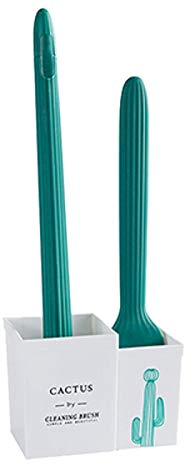Ghulumn Brosse WC murale nordique à motif cactus avec support et brosse de nettoyage