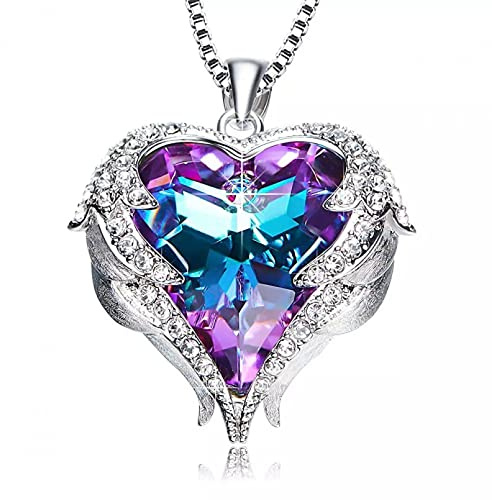 Halskette Anhänger Herzflügel Halskette spezieller herzförmiger Anhänger schöne einfache Halskette Modeschmuck Zubehör Geburtstag Hochzeit Weihnachts Geschenke für Frauen