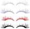 SUPERFINDINGS 8 Stück 4 Farben PET Wimpern Autoaufkleber Auto Wimpern Für Scheinwerfer Auto Scheinwerfer Aufkleber Wasserdicht Selbstklebende Wimpern Aufkleber