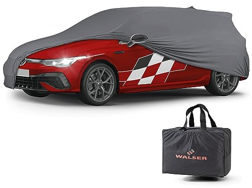 WALSER Premium Abdeckung Auto Indoor Stretch Plus Qualitätssieger Sehr Gut* Autoabdeckung Winter Autogarage Abdeckung Autoplane Winter Autogarage Abdeckung Winter Abdeckplane Kombi Größe 4 anthrazit