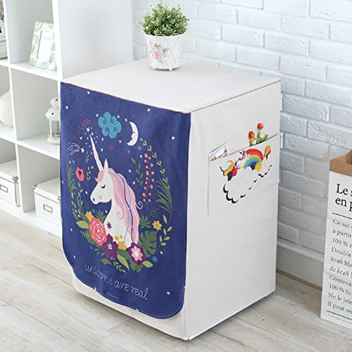 Detergente per Lavatrice,Coperchio per Lavatrice a Carica Frontale Copri Lavasciuga Automatico per la Maggior Parte delle Lavatrici e Asciugatrici a Carica Frontale-F,Lar