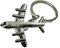 gadget hangar Porte-clés avion personnalisé – Cadeau personnalisé – Cadeau personnalisé – Gravure gratuite, Argenté, Small
