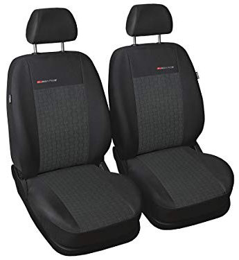 VORDERSITZE 2er Set Sitzbezüge Schonbezüge Sitzschoner Velour + Strickpolster oder Öko-Leder + künstliches Wildleder ®Auto-schmuck (Elegance p1)