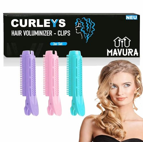 CURLEYS Hair Voluminizing Clips Haarwurzelclips Lockenwickler, Haar Volumen Clip Roller Haarklammer Haarklemme [3er Set]