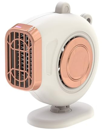 Auto-Heizung, 12 V Auto-Heizung, Tragbarer Ventilator, 2-in-1-Auto-Heizung, Raumauto, Verstellbarer Thermostat, 12 V, Tragbare Auto-Heizung, Tragbare Auto-Heizung(Weiß 24V)