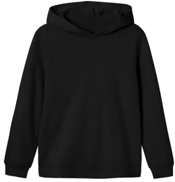 Name IT Unisex Nlnnizu Ls Bru Sweat W. Hood Noos Jogginghose, Schwarz, 170-176 EU