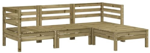 vidaXL Gartensofa 3-Sitzer, Outdoor Sofa mit Latten-Design, Gartencouch Modular, Gartenmöbel Gartengarnitur Sitzgruppe, Kiefernholz Imprägniert