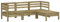 vidaXL Gartensofa 3-Sitzer, Outdoor Sofa mit Latten-Design, Gartencouch Modular, Gartenmöbel Gartengarnitur Sitzgruppe, Kiefernholz Imprägniert