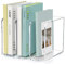 SANRUI Acrylic Magazine Holder Desk Organizer Workspace Sorters with 3 Vertical Compartments，Clear Bookend File Sorter Holder，Folder Rack, Office Accessories Organization Storage