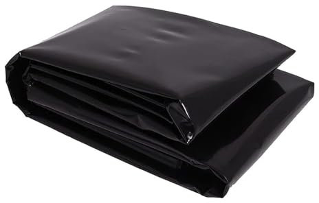 Teichfolie 10x12m 15x15m 1x2m 3x9m 5x6m 7x8m Teichfolien Fischteichemembran Stärke 0.12 Mm Faltbar HDPE Poolfolie Abdichtungsfolie Für Kleine Teiche, Fischteiche, Gartenbrunnen(Size:10x12m/33x39ft)