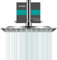 Docce Fisso Quadrato Soffione Doccia a Pioggia in Acciaio Inox Soffione Doccia a Pioggia con Getti In Silicone Anticalcare 304 Acciaio Inox Ultra Sottile (Argento, 25 cm)