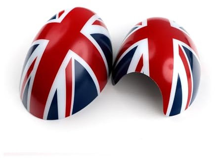 Spiegelkappen Für Mini Für One Für Cooper S Fließheck Für Cabrio R50 R52 R53 Auto Rückspiegel Abdeckungen Dekoration Auto zubehör Spiegelabdeckung (Farbe : Union Jack)