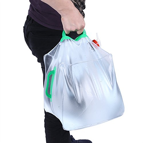 EMUKOEP Botella de Agua de Gran Capacidad, Contenedor de Agua Plegable de 10L/20L, Bolsa para Almacenamiento de Agua Al Aire Libre (20L)
