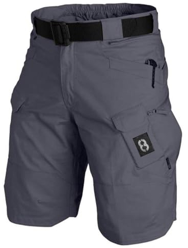 LUNULE Cargo Shorts Herren Retro Patchwork Mit Taschen Cargohose Sommer Bermuda Hose Kurze 3/4