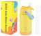 BOGI Kids Metal Water Bottle with Straw, 350ml Kid Stainless Steel Water Bottle for School Leak Proof Insulated Water Bottle for Boys Girls Toddlers Children Keep Drinks 12h Hot & 24h Cold | MYellow