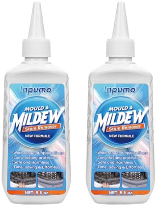 Inpumo Mould Remover Gel, Deep Cleaning Gel for Household Mould and Mildew, Removes Stains from Toilet, Washing Machine, Bathroom Seal, Kitchen Sink, Tile Grout (2 pack)