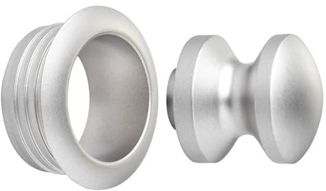 SOTECH Push-Lock Mini Druckknopf Ø 16 mm Edelstahloptik inkl. Rosette für 16 mm Türstärke, Möbelgriff passend für Mini-Schloss