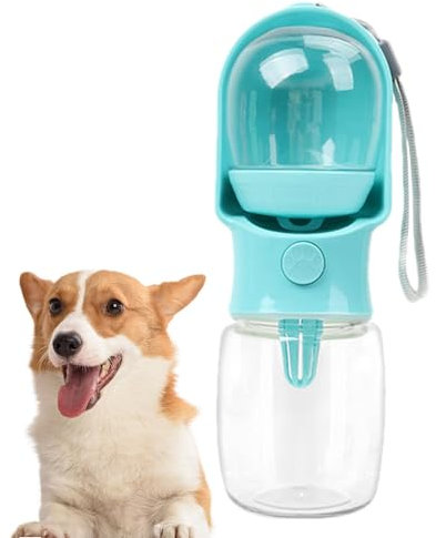 Borraccia per cani, Borraccia per cani, Distributore d'acqua per cuccioli a tenuta stagna, Distributore d'acqua portatile per cani con bottiglia d'acqua per animali domestici all'aperto per cuccioli d