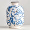 Keramikvase Blau und Weiß Vase, Vase Blau, Blumenvase für Pampasgras Deko, Chinoiserie Vasen Deko, Vase Blau für Haus, Wohnzimmer, Bücherregal, Tisch Centerpieces