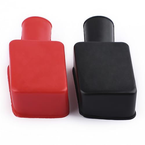 2PCS Battery Terminal Covers Cap,Positive Negative Insulating Protector,Car Battery Cover Isolate Soft Rubber,Top Post,for Car Motorcycle Truck Boat Batteries