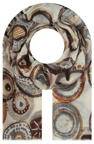 Majea Damen Halstuch Tuch Kopftuch Schal Damen-Schal Tücher Damen Stola (880033) (beige 18)