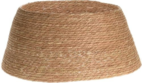 ZauberDeko Weihnachtsbaumrock Seegras Baumkragen Natur Abdeckung für Christbaumständer 57cm Deko