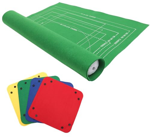 BESTonZON Puzzle Aufbewahrungsmatte aus Filz mit 3 Fixierbändern Grün für Puzzle Spiele Zufällige Farbe