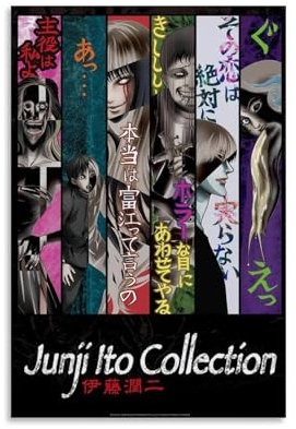 Junji Ito CollectionPoster, dekorative Wandkunst, Ölgemälde, Leinwand, Poster, Wandkunst, dekorative Wohnästhetik, 30 x 45 cm, ungerahmt, 31