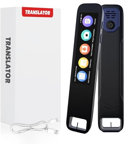 134 Two Way Sprachübersetzer,3,93 Zoll-Touchscreen, Unterstützung Online/NO Wi-Fi/Bluetooth/Fotoübersetzung, OCR-Lesegerät