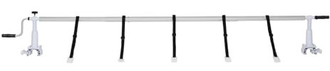 Bonnlo Enrouleur de Bâhce de Piscine hors sol de 5,5 m Piscine hors Sol sans Plage Tubes en Aluminium Ultra-épais et Supports Soudés Robustes Installation Fixe Sangles et Attaches Fournies Argent