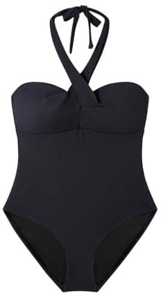 dolcecasabiancheria Costume Donna Intero Mare Gisela Coppa Preformata Senza Ferretto a Fascia EU 75 B - IT 3 B