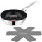Jamie Oliver by TEFAL Classic Cook Bratpfanne 24 cm, inkl. Pfannenschoner, antihaftbeschichtete Keramikoberfläche, Thermo-Signal, für alle Herdarten, Edelstahl, H8812S55