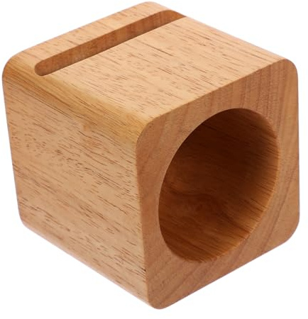 FUNNETOYU Supporto Telefono Tavolo in Legno Marrone, Cubo Amplificatore | Cellulare, Amplificazione Naturale Passiva, Uso Interno e Outdoor, senza Elettronica