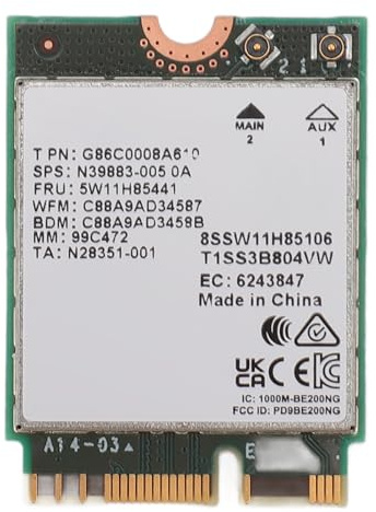 SENECESLI WiFi 7 -Netzwerkkarte, 5.4 Desktop -Computerkarte für 10 64 Bits