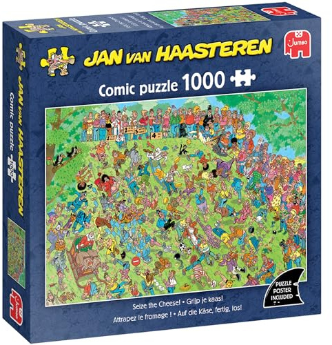Jan Van Haasteren – Seize the Cheese – 1000‑Teile Puzzle für Erwachsene | Großes 1000‑Teile‑Puzzle - 100% Recycelter Karton – Lustiges 1000‑Teile‑Geduldsspiel für Geburtstag & Weihnachten, 68 x 49 cm