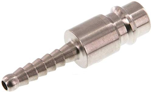 Kupplungsstecker (NW7,2) 4mm Schlauch, Edelstahl Werkstoff:Edelstahl Schlauch Ø innen:4mm