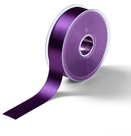 Prym Satin Ribbon 25mm Purple, 100% Polyester, 25 mm