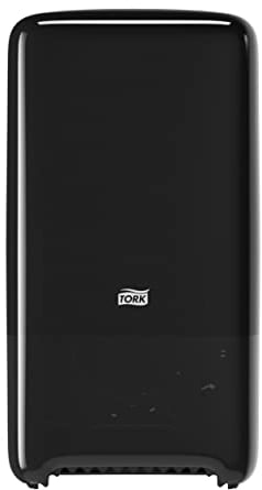 Tork Distributeur murale Double pour Papier Toilette Rouleau Mid-size noir T6, grande capacité, gamme Elevation, 557508