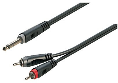Soundsation - Cable adaptador (jack 6,3 estéreo - 2 RCA macho), 5 metros