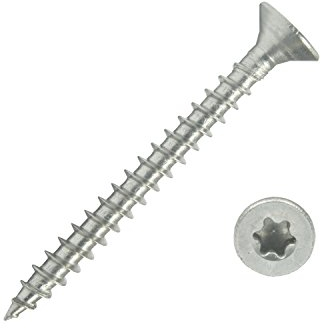 500 Stück Edelstahl-Schrauben 4x40 mm Vollgewinde Torx - Spanplattenschrauben mit Senkkopf - Holzschrauben/Holzbauschrauben - Werkstoff A2 VA V2A - Edelstahlschrauben/Universalschrauben TX20
