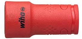 Wiha 43088 isoliert1/4 Außensechskant Steckschlüsseleinsatz isoliert rot, 1/4,12Außensechskant